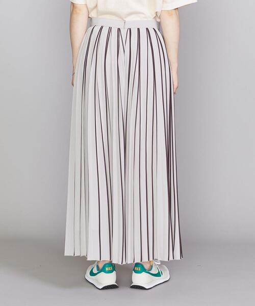 BEAUTY&YOUTH UNITED ARROWS(ビューティーアンドユースユナイテッドアローズ)の「BY プリントラインプリーツ スカート ◆(スカート・レディース・ライトグレー/オレンジ系その他/オリーブ・SMALL/MEDIUM)」の8枚目の写真