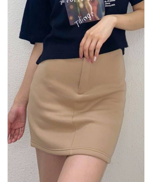 EMODA（エモダ）の「ハイウエストダブルボタンスカート（スカート・レディース・ブラック/ベージュ/ブルー・SMALL/MEDIUM）」の2枚目の写真