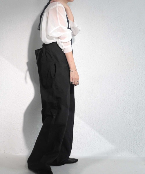 antiqua（アンティカ）の「サロペット（サロペット/オーバーオール・レディース・ブラック/ダークグレー・FREE）」の4枚目の写真