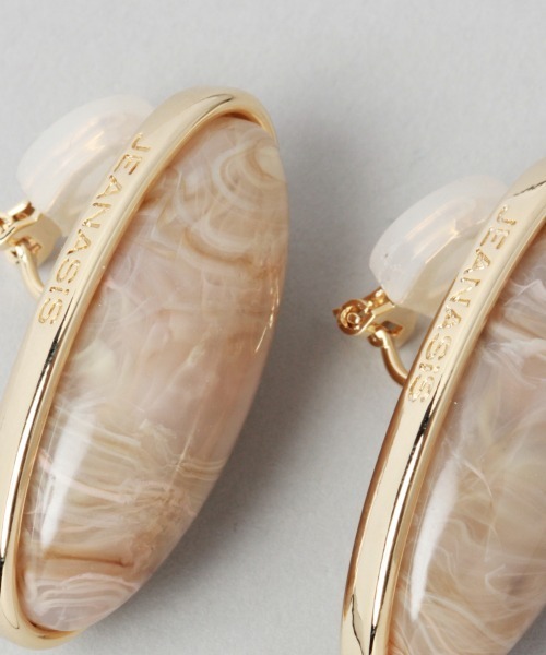 JEANASIS（ジーナシス）の「ニュアンスマーブルイヤリング/959772（イヤリング・レディース・ホワイト系その他/ブルー系その他/イエロー系その他・FREE）」の4枚目の写真