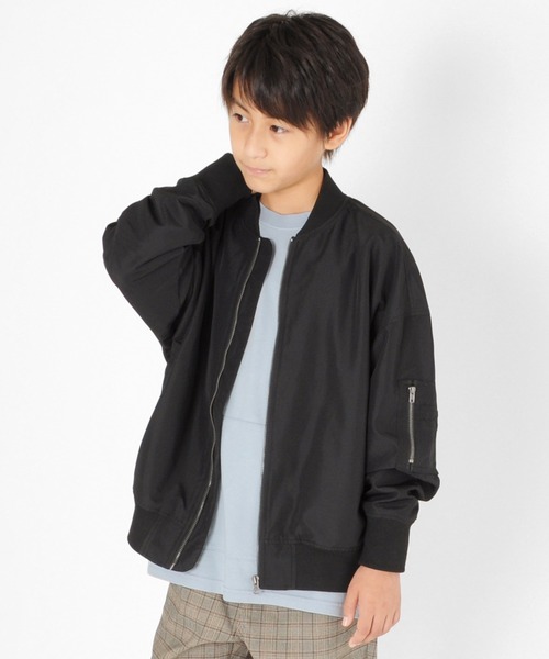 GLAZOS(グラソス)の「オーバーサイズMA-1(MA-1・キッズ・ブラック/カーキ・130cm/140cm/150cm/160cm/170cm)」の2枚目の写真