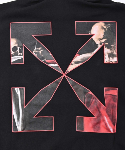 off white（オフホワイト）の「OFF WHITE (オフ ホワイト) CARAVAGGIO SLIM HOODIE スウェットパーカー（パーカー・メンズ・ブラック・S/M）」の5枚目の写真