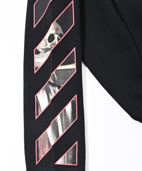 off white（オフホワイト）の「OFF WHITE (オフ ホワイト) CARAVAGGIO SLIM HOODIE スウェットパーカー（パーカー・メンズ・ブラック・S/M）」の8枚目の写真