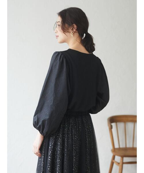 RAY CASSIN FAVORI（レイカズンフェバリ）の「・RAY CASSIN フハクスリーブプルオーバー＊（Tシャツ/カットソー・レディース・チャコールグレー/ブラック/ブラウン/アイボリー・FREE）」の14枚目の写真