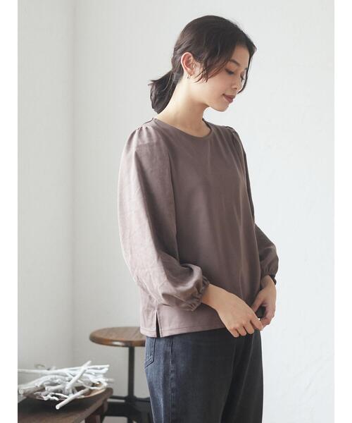 RAY CASSIN FAVORI（レイカズンフェバリ）の「・RAY CASSIN フハクスリーブプルオーバー＊（Tシャツ/カットソー・レディース・チャコールグレー/ブラック/ブラウン/アイボリー・FREE）」の15枚目の写真