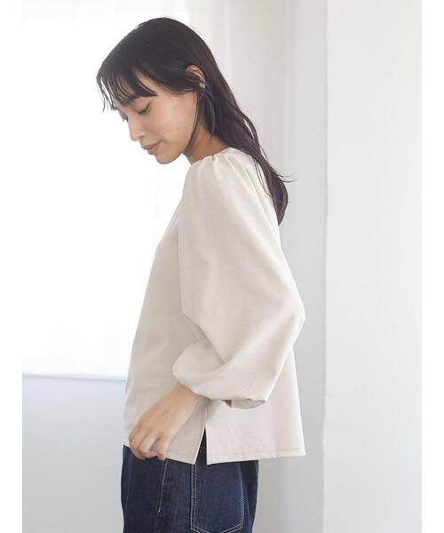 RAY CASSIN FAVORI（レイカズンフェバリ）の「・RAY CASSIN フハクスリーブプルオーバー＊（Tシャツ/カットソー・レディース・チャコールグレー/ブラック/ブラウン/アイボリー・FREE）」の16枚目の写真