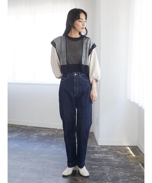 RAY CASSIN FAVORI（レイカズンフェバリ）の「・RAY CASSIN フハクスリーブプルオーバー＊（Tシャツ/カットソー・レディース・チャコールグレー/ブラック/ブラウン/アイボリー・FREE）」の22枚目の写真