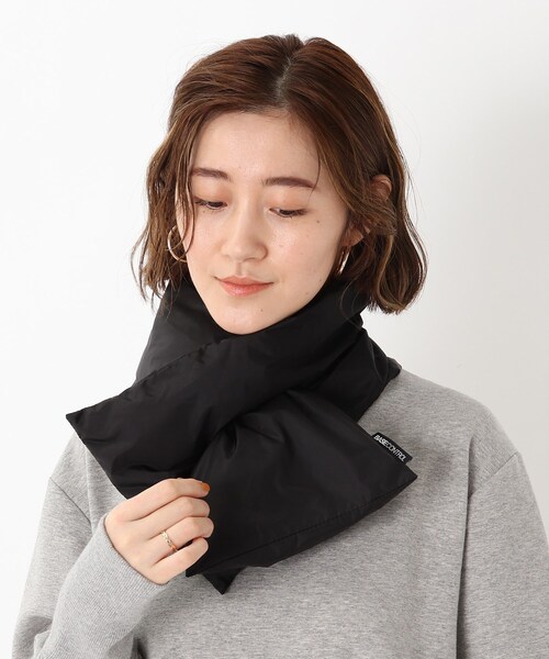 BASECONTROL(ベースコントロール)の「◆リサイクル中綿 ライトウェイト 差し込み マフラー(ストール/ショール・レディース・ブラック/カーキ・99)」の2枚目の写真