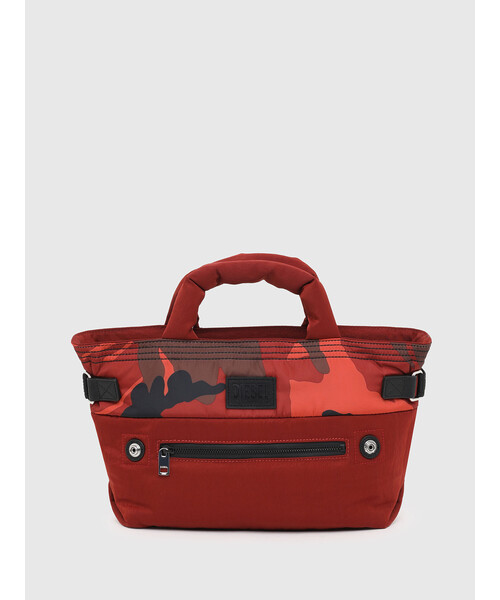DIESEL（ディーゼル）の「レディース カモフラナイロン サッチェル（トートバッグ・レディース・ブラック/レッド・UNI）」の9枚目の写真