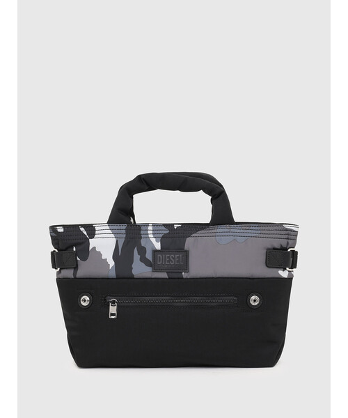 DIESEL（ディーゼル）の「レディース カモフラナイロン サッチェル（トートバッグ・レディース・ブラック/レッド・UNI）」の8枚目の写真