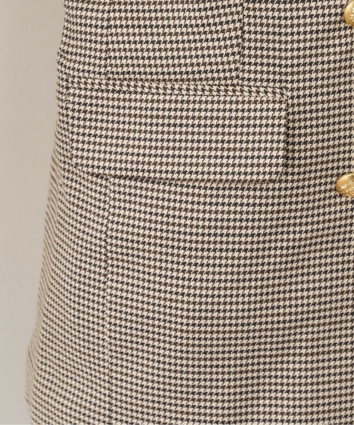 natural couture（ナチュラルクチュール）の「金ボタンジャケット（テーラードジャケット・レディース・ベージュ/ネイビー/チェック・FREE）」の7枚目の写真