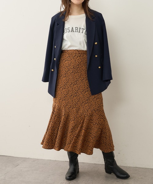 natural couture（ナチュラルクチュール）の「金ボタンジャケット（テーラードジャケット・レディース・ベージュ/ネイビー/チェック・FREE）」の4枚目の写真