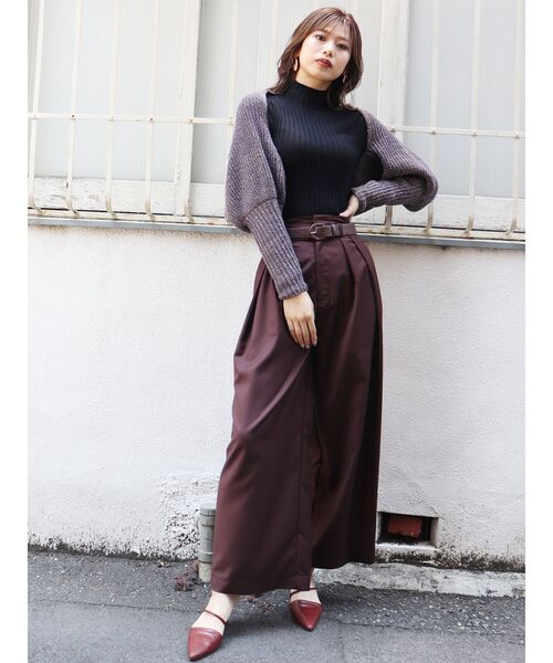 MURUA（ムルーア）の「ワイドボトルネックニット（ニット/セーター・レディース・ベージュ/キャメル/マスタード/ブラック・FREE）」の18枚目の写真