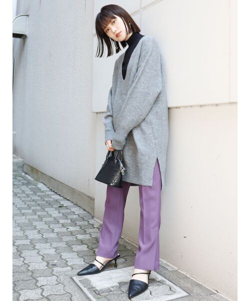 MURUA（ムルーア）の「ワイドボトルネックニット（ニット/セーター・レディース・ベージュ/キャメル/マスタード/ブラック・FREE）」の20枚目の写真