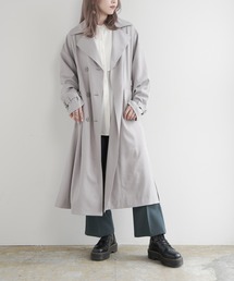 Lull | 【Lull / ルル】裏地配色ロングトレンチコート(トレンチコート)