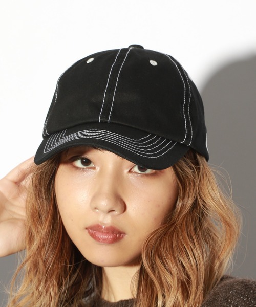 PBLIM（ページボーイリム）の「【PAGEBOYLIM】ハイショクステッチキャップ（キャップ・レディース・ブラック/カーキ・FREE）」の21枚目の写真