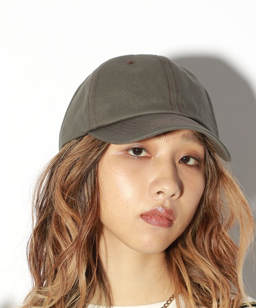 PBLIM（ページボーイリム）の「【PAGEBOYLIM】ハイショクステッチキャップ（キャップ・レディース・ブラック/カーキ・FREE）」の8枚目の写真