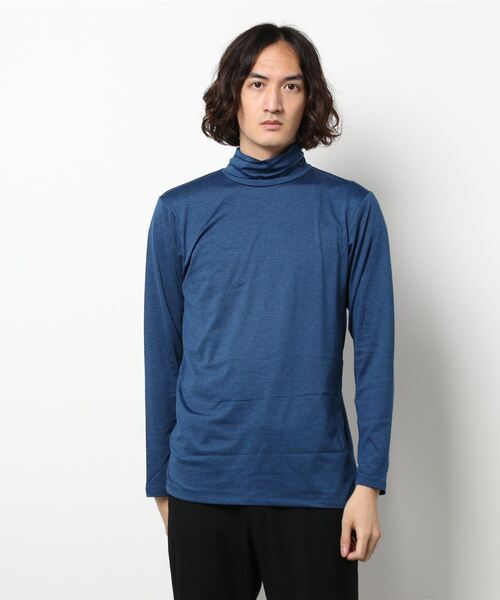 EDWIN(エドウィン)の「【EDWIN/エドウィン】BODY FIRE タートルネックロングTシャツ 保温機能 インナー(Tシャツ/カットソー・メンズ・ネイビー/グレー/チャコールグレー/ホワイト・LARGE/X-LARGE/MEDIUM)」の1枚目の写真