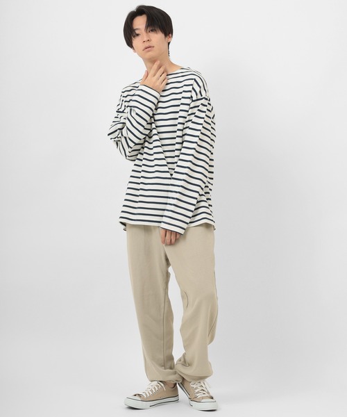 make a ray!(メイク ア レイ!)の「ヘビーウエイト カラースウェットリブパンツ 裏毛(スウェットパンツ・メンズ・チャコールグレー/グリーン/グレー/ブラック/グレイッシュベージュ/ネイビー・M/L)」の9枚目の写真