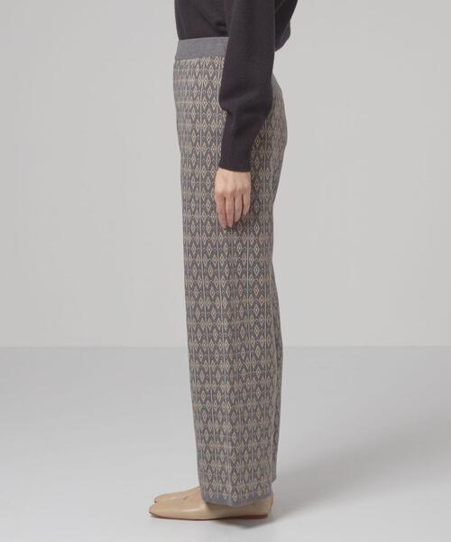 closet story（クローゼットストーリー）の「＜closet story（クローゼットストーリー）＞ジャカード ニット パンツ（その他パンツ・レディース・ライトグレー/ブラック・FREE）」の8枚目の写真