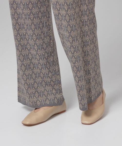 closet story（クローゼットストーリー）の「＜closet story（クローゼットストーリー）＞ジャカード ニット パンツ（その他パンツ・レディース・ライトグレー/ブラック・FREE）」の12枚目の写真