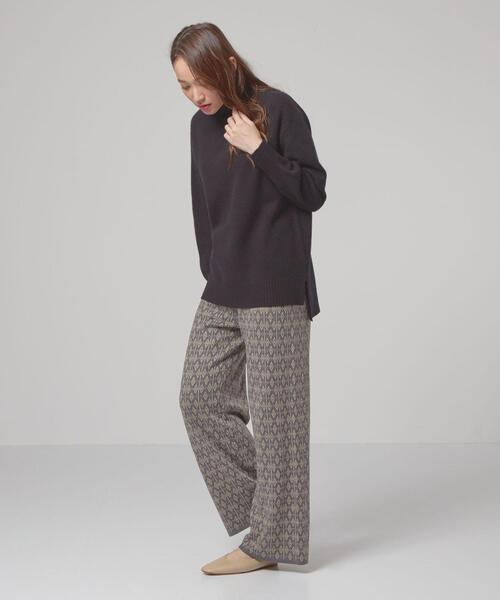 closet story（クローゼットストーリー）の「＜closet story（クローゼットストーリー）＞ジャカード ニット パンツ（その他パンツ・レディース・ライトグレー/ブラック・FREE）」の11枚目の写真