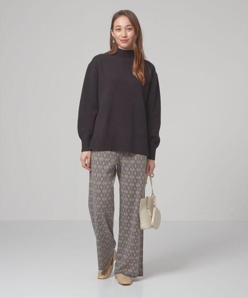 closet story（クローゼットストーリー）の「＜closet story（クローゼットストーリー）＞ジャカード ニット パンツ（その他パンツ・レディース・ライトグレー/ブラック・FREE）」の13枚目の写真