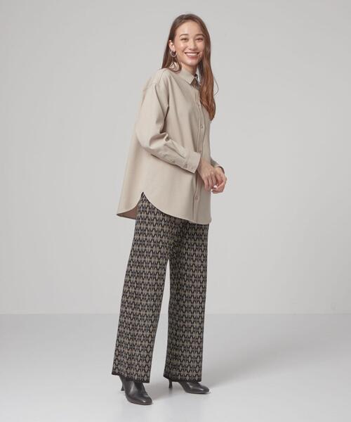 closet story（クローゼットストーリー）の「＜closet story（クローゼットストーリー）＞ジャカード ニット パンツ（その他パンツ・レディース・ライトグレー/ブラック・FREE）」の9枚目の写真
