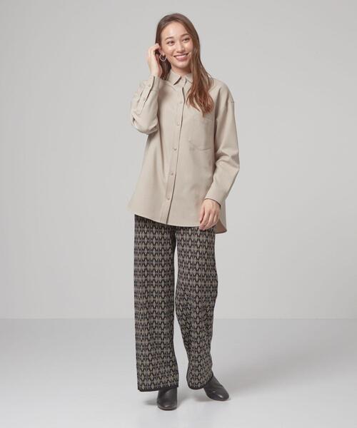 closet story（クローゼットストーリー）の「＜closet story（クローゼットストーリー）＞ジャカード ニット パンツ（その他パンツ・レディース・ライトグレー/ブラック・FREE）」の5枚目の写真