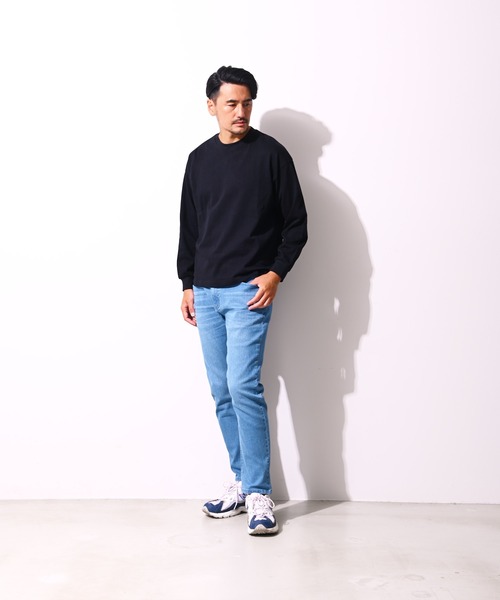 Blue Standard (ブルースタンダード)の「【BLUE STANDARD/ブルースタンダード】 コットン100% ヘビーウェイトビッグシルエットロンT(Tシャツ/カットソー・メンズ・ブルー/ブラック/ベージュ/オリーブ/ホワイト・MEDIUM/X-LARGE/LARGE)」の13枚目の写真
