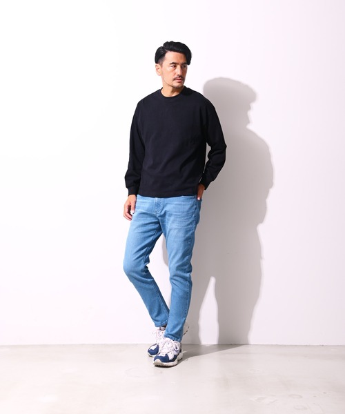 Blue Standard (ブルースタンダード)の「【BLUE STANDARD/ブルースタンダード】 コットン100% ヘビーウェイトビッグシルエットロンT(Tシャツ/カットソー・メンズ・ブルー/ブラック/ベージュ/オリーブ/ホワイト・MEDIUM/X-LARGE/LARGE)」の14枚目の写真