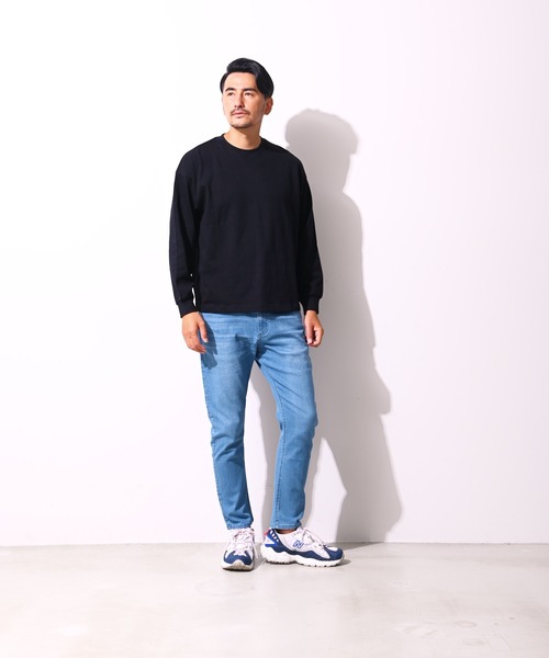 Blue Standard (ブルースタンダード)の「【BLUE STANDARD/ブルースタンダード】 コットン100% ヘビーウェイトビッグシルエットロンT(Tシャツ/カットソー・メンズ・ブルー/ブラック/ベージュ/オリーブ/ホワイト・MEDIUM/X-LARGE/LARGE)」の15枚目の写真