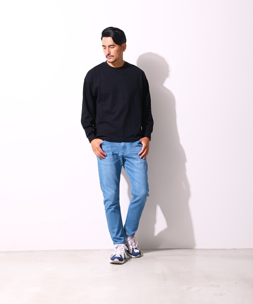 Blue Standard (ブルースタンダード)の「【BLUE STANDARD/ブルースタンダード】 コットン100% ヘビーウェイトビッグシルエットロンT(Tシャツ/カットソー・メンズ・ブルー/ブラック/ベージュ/オリーブ/ホワイト・MEDIUM/X-LARGE/LARGE)」の16枚目の写真