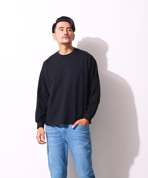 Blue Standard (ブルースタンダード)の「【BLUE STANDARD/ブルースタンダード】 コットン100% ヘビーウェイトビッグシルエットロンT(Tシャツ/カットソー・メンズ・ブルー/ブラック/ベージュ/オリーブ/ホワイト・MEDIUM/X-LARGE/LARGE)」の18枚目の写真
