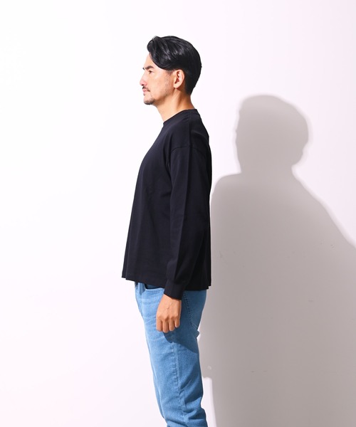Blue Standard (ブルースタンダード)の「【BLUE STANDARD/ブルースタンダード】 コットン100% ヘビーウェイトビッグシルエットロンT(Tシャツ/カットソー・メンズ・ブルー/ブラック/ベージュ/オリーブ/ホワイト・MEDIUM/X-LARGE/LARGE)」の22枚目の写真