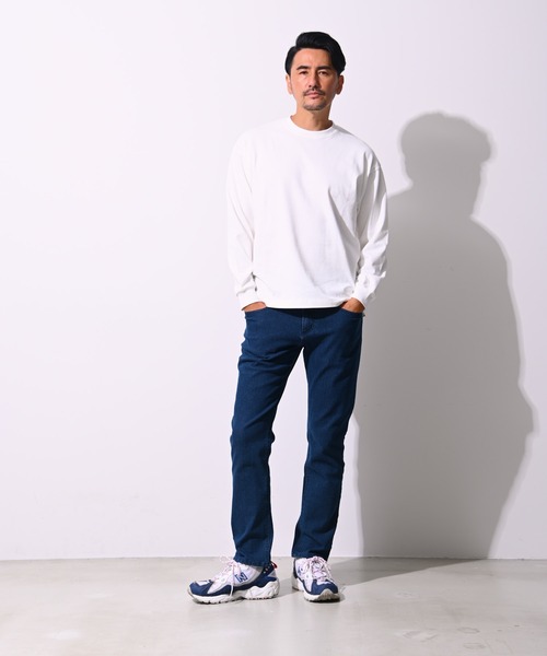 Blue Standard (ブルースタンダード)の「【BLUE STANDARD/ブルースタンダード】 コットン100% ヘビーウェイトビッグシルエットロンT(Tシャツ/カットソー・メンズ・ブルー/ブラック/ベージュ/オリーブ/ホワイト・MEDIUM/X-LARGE/LARGE)」の6枚目の写真