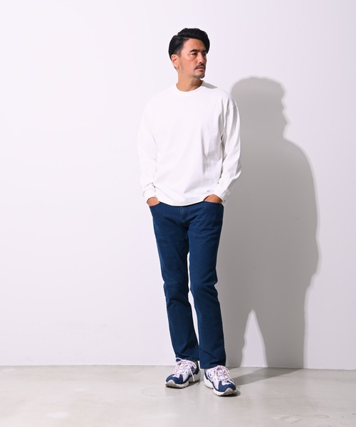 Blue Standard (ブルースタンダード)の「【BLUE STANDARD/ブルースタンダード】 コットン100% ヘビーウェイトビッグシルエットロンT(Tシャツ/カットソー・メンズ・ブルー/ブラック/ベージュ/オリーブ/ホワイト・MEDIUM/X-LARGE/LARGE)」の7枚目の写真
