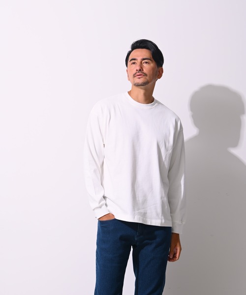 Blue Standard (ブルースタンダード)の「【BLUE STANDARD/ブルースタンダード】 コットン100% ヘビーウェイトビッグシルエットロンT(Tシャツ/カットソー・メンズ・ブルー/ブラック/ベージュ/オリーブ/ホワイト・MEDIUM/X-LARGE/LARGE)」の8枚目の写真