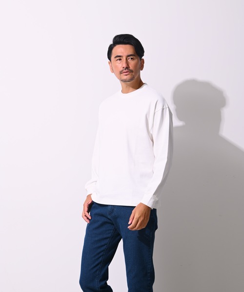 Blue Standard (ブルースタンダード)の「【BLUE STANDARD/ブルースタンダード】 コットン100% ヘビーウェイトビッグシルエットロンT(Tシャツ/カットソー・メンズ・ブルー/ブラック/ベージュ/オリーブ/ホワイト・MEDIUM/X-LARGE/LARGE)」の9枚目の写真