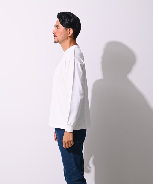 Blue Standard (ブルースタンダード)の「【BLUE STANDARD/ブルースタンダード】 コットン100% ヘビーウェイトビッグシルエットロンT(Tシャツ/カットソー・メンズ・ブルー/ブラック/ベージュ/オリーブ/ホワイト・MEDIUM/X-LARGE/LARGE)」の11枚目の写真