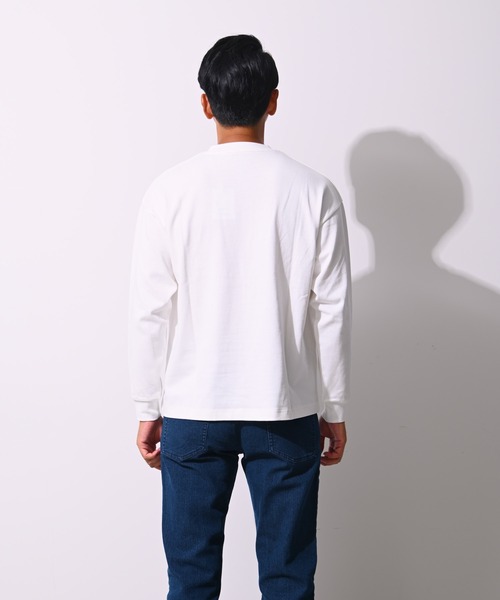 Blue Standard (ブルースタンダード)の「【BLUE STANDARD/ブルースタンダード】 コットン100% ヘビーウェイトビッグシルエットロンT(Tシャツ/カットソー・メンズ・ブルー/ブラック/ベージュ/オリーブ/ホワイト・MEDIUM/X-LARGE/LARGE)」の12枚目の写真
