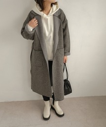 ＡＮＤＪ | チェック柄ダブルフェイスオーバーサイズコート(チェスターコート)