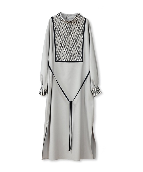 La SRIC（ラスリック）の「La SRIC / カットJQハイネックOP（ワンピース・レディース・ブラック/ベージュ/グレー・38）」の3枚目の写真