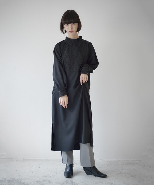 La SRIC（ラスリック）の「La SRIC / カットJQハイネックOP（ワンピース・レディース・ブラック/ベージュ/グレー・38）」の17枚目の写真