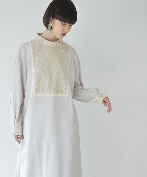 La SRIC（ラスリック）の「La SRIC / カットJQハイネックOP（ワンピース・レディース・ブラック/ベージュ/グレー・38）」の19枚目の写真