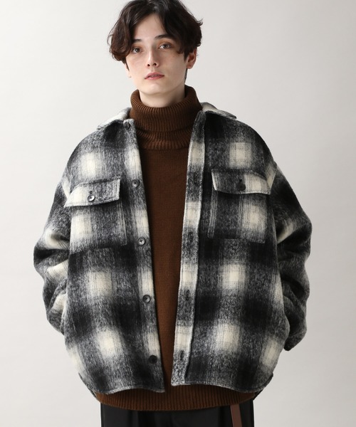 RAGEBLUE（レイジブルー）の「チェックシャギーCPOブルゾン/ジャケット（ブルゾン・メンズ・ブラック/ネイビー/グリーン系その他/イエロー系その他・SMALL/MEDIUM/LARGE）」の11枚目の写真