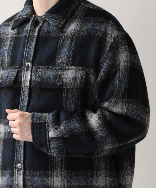 RAGEBLUE（レイジブルー）の「チェックシャギーCPOブルゾン/ジャケット（ブルゾン・メンズ・ブラック/ネイビー/グリーン系その他/イエロー系その他・SMALL/MEDIUM/LARGE）」の10枚目の写真