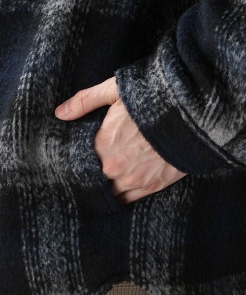 RAGEBLUE（レイジブルー）の「チェックシャギーCPOブルゾン/ジャケット（ブルゾン・メンズ・ブラック/ネイビー/グリーン系その他/イエロー系その他・SMALL/MEDIUM/LARGE）」の6枚目の写真