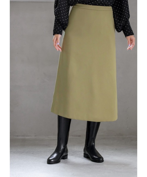 STYLE DELI（スタイルデリ）の「【LUXE】82cm丈ダブルクロスAラインスカート（スカート・レディース・ブラック/ベージュ系その他・SMALL/MEDIUM/X-SMALL）」の4枚目の写真