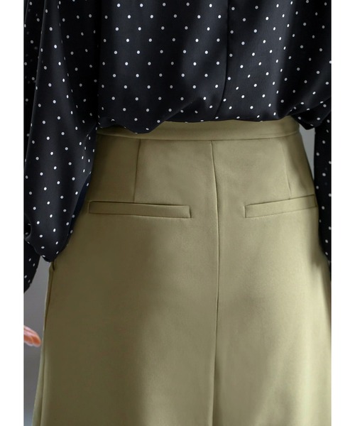 STYLE DELI（スタイルデリ）の「【LUXE】82cm丈ダブルクロスAラインスカート（スカート・レディース・ブラック/ベージュ系その他・SMALL/MEDIUM/X-SMALL）」の10枚目の写真